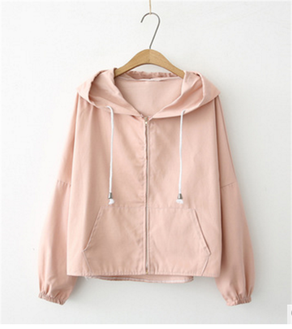 Iris Belle Baumwoll-Kapuzenjacke – Stilvoll und bequem in Weiß, Rosa, Grün