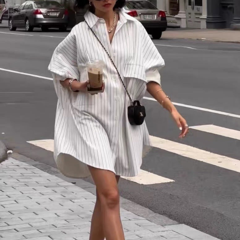 Elara Damen Langarm Pocket Shirt - Lässige Jacke im Boyfriend-Stil