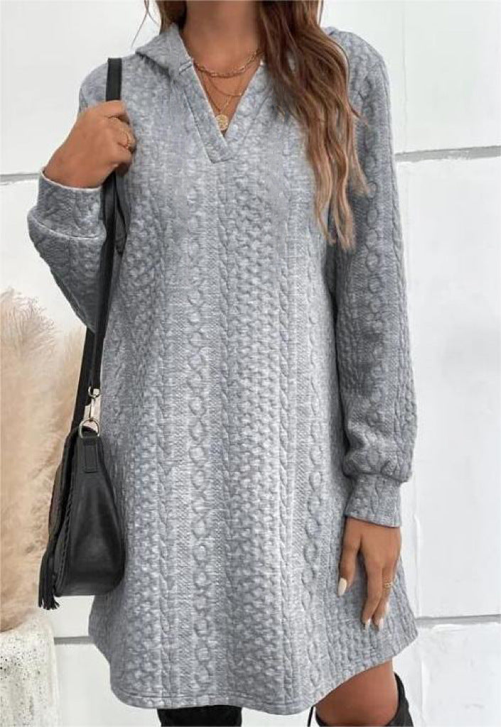 Seren Stylish Jacquard Hoodie – Autumn & Winter Women's Sweatshirt