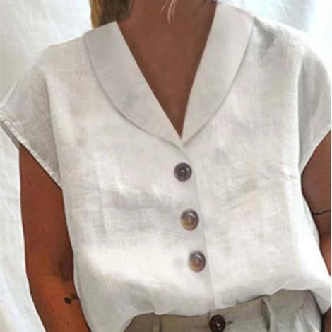 Elara European Cotton & Linen Top - White Sleeveless Cardigan, Loose Fit