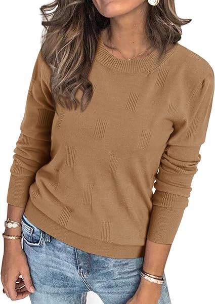 Riva Claire Damen Pullover Top - Khaki Acryl Langarm Freizeitkleidung