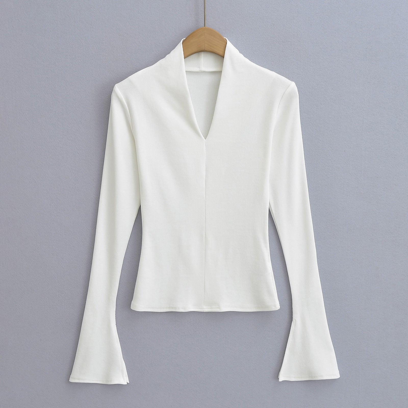Iris Belle Sexy Slim Fit Flared Shirt - Long Sleeve, Street Fashion