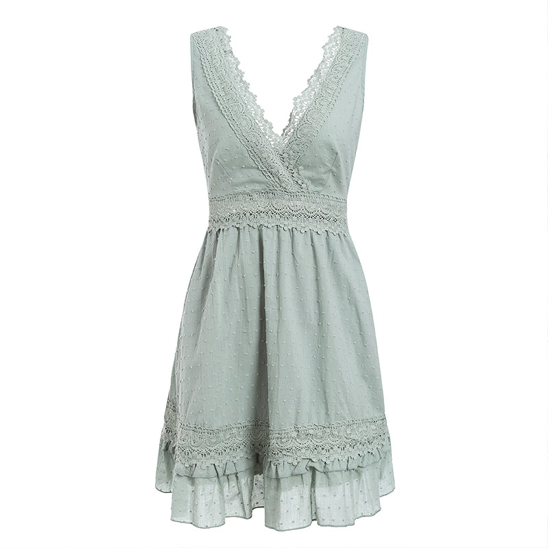 Lila Bloom Beach Holiday Dress – Sommerkleid aus Baumwolle für Damen