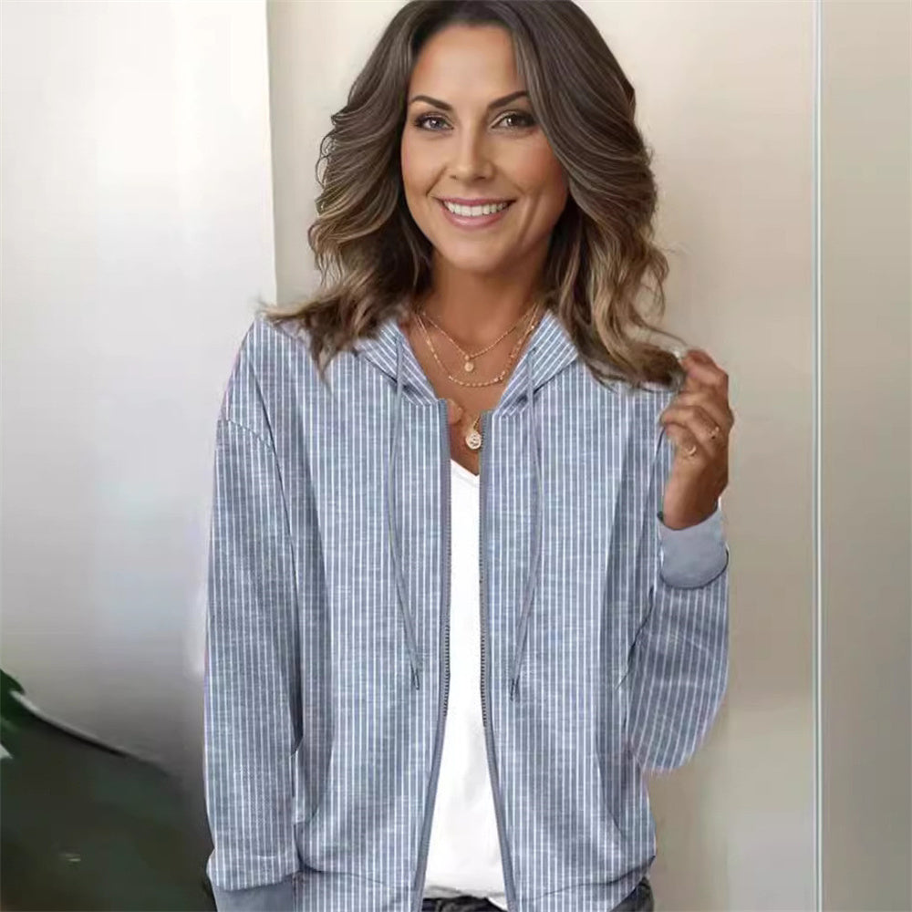 Elara Damen-Kapuzenjacke aus bedruckter Gaze