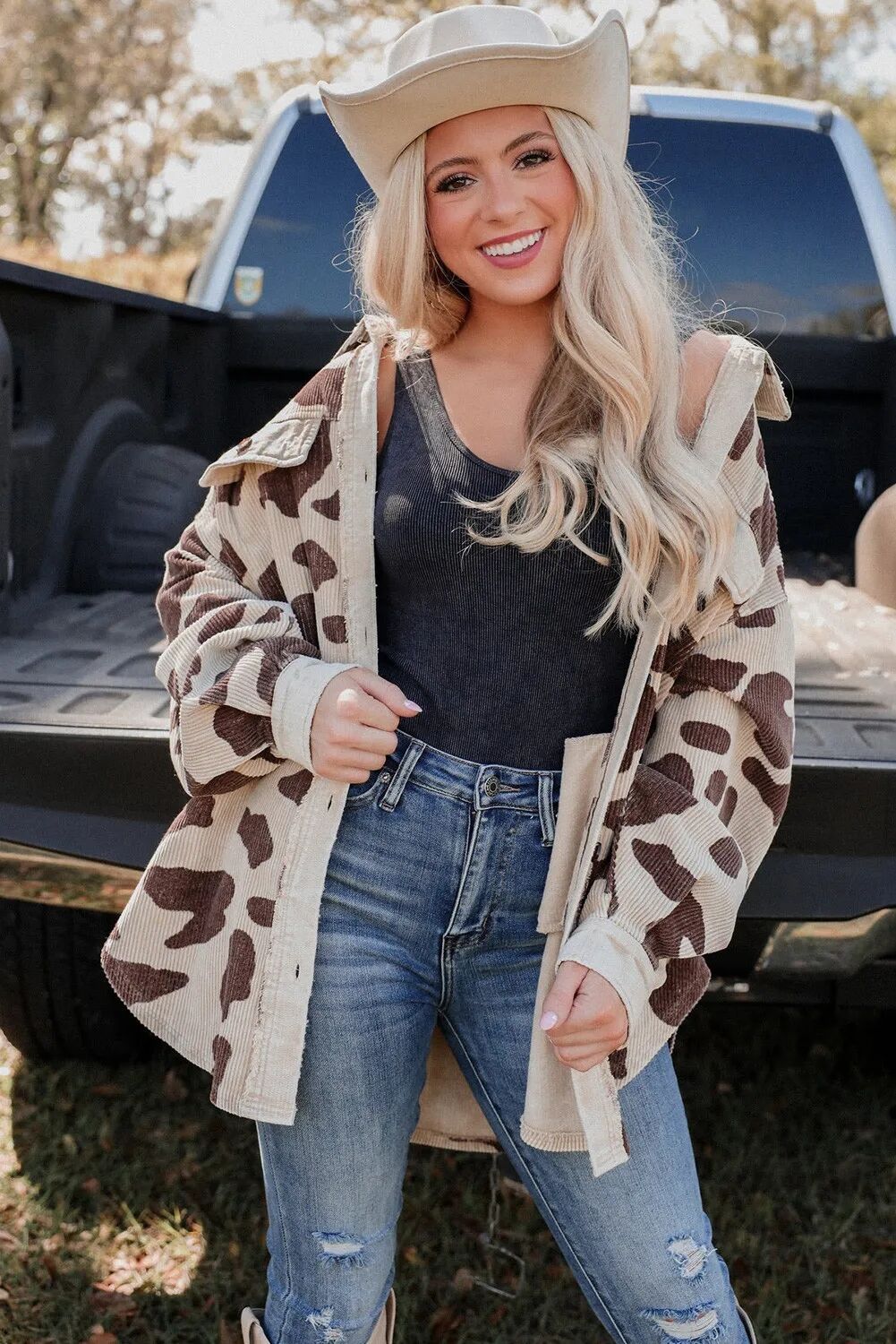 Riva Claire Leopard Print Mid-Length Cardigan - Stylish Single-Breasted Design