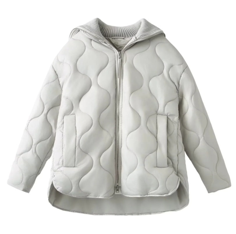 Riva Claire Lässiger Mantel mit Baumwollpolsterung und Revers – Gemütliche Winterjacke aus Polyester