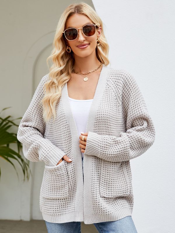 Elara mittellanger Acryl-Pullovermantel – gemütliche Strickjacke für Damen