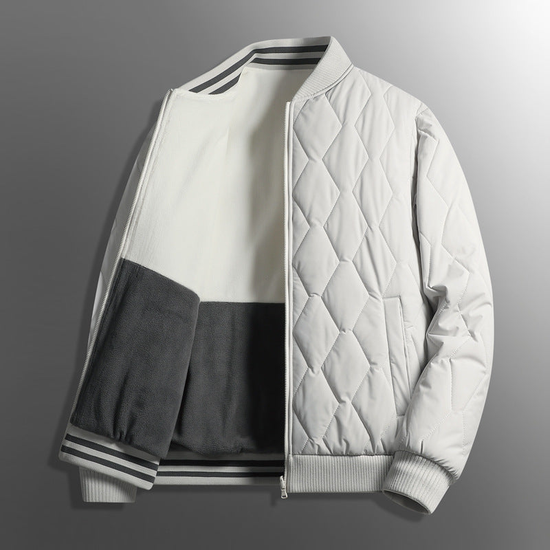 Elara High-End Wendejacke aus Baumwolle mit Baseballkragen – Schicker karierter Mantel